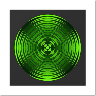 Fuzzy Circular Logic Green 4 Posters and Art